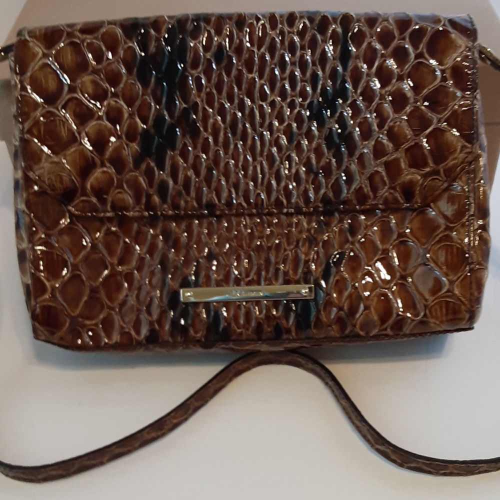 Brahmin Brown Croc Embossed Purse
